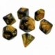 7x 16mm Mixed Dice - Amber Marble