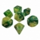 7x 16mm Mixed Dice - Marble Green