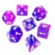 7x 16mm Mixed Dice - Blue/Lilac Transparent