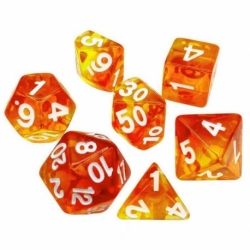7x Dice Mix 16mm - Orange - Amarillo