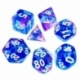 7x 16mm Dice Mix - Light Blue - Purple