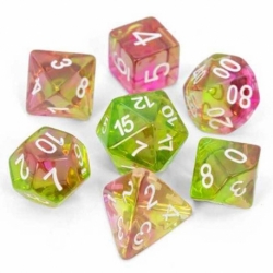 7x Mix Dice 16mm - Pink and Green