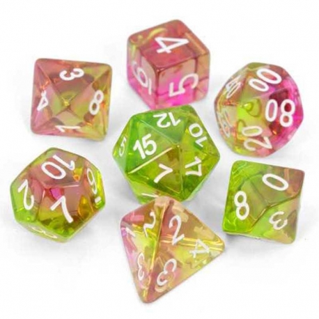 7x Mix Dice 16mm - Pink and Green