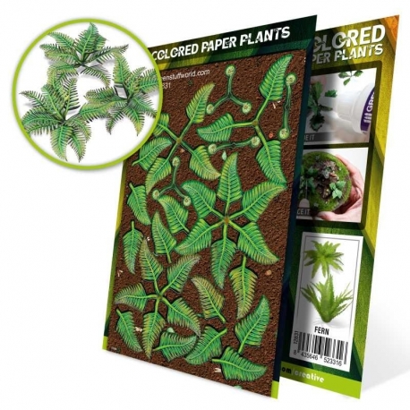 Colored Paper Plants - Ferns