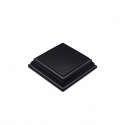 Base de Madera Cuadrada 4x4 cm - Negra
