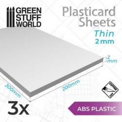 Plancha Plasticard ABS 2 mm - COMBOx3 planchas