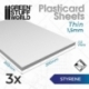Láminas de Estireno 1.5 mm Pack x3