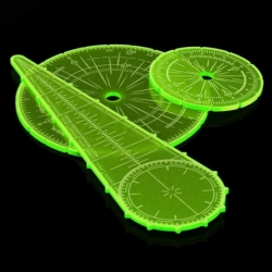 Wargames explosion templates - Fluorescent Green