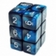 12x Dice D6 16mm - Marble Blue