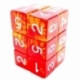 12x D6 16mm Dice - Red/Transparent Yellow