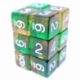 12x D6 Dice 16mm - Orange/Transparent Green