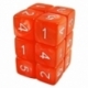 12x Dados D6 16mm - Naranja