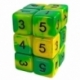12x Dice D6 16mm - Lime Marble
