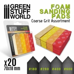 EVA FOAM SANDPAPER - Assorted coarse grit x20