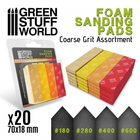 EVA FOAM SANDPAPER - Assorted coarse grit x20