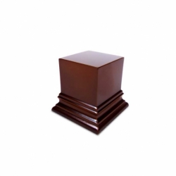 Square wooden base 4x4 cm Hazelnut