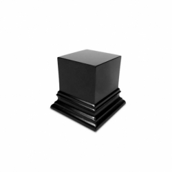 Square wooden base 4x4 cm Black