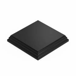 Square Wooden Base 10x10 cm - Black