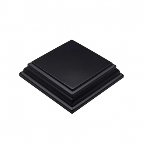 Black Square Wooden Base 8x8 cm