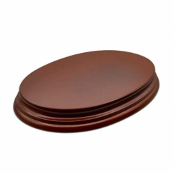 Hazelnut Brown Oval Wooden Base 17x11 cm