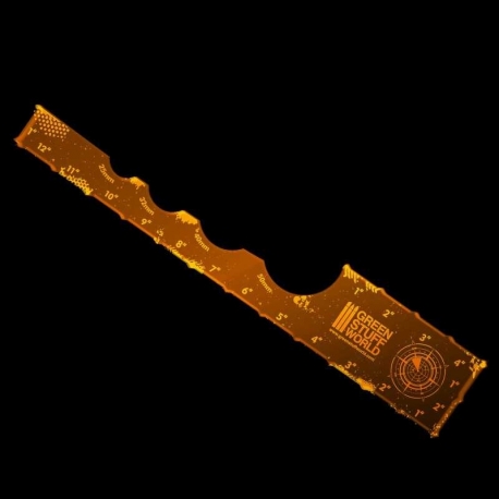 Gaming Ruler - Fluorescent Orange 12 inches