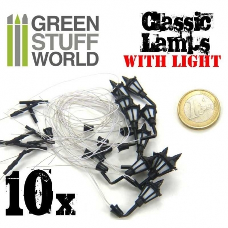 10x Classic Wall Street Lights with LED Lights