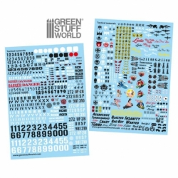 Water-slide decals - Tactical numbers and pin-ups