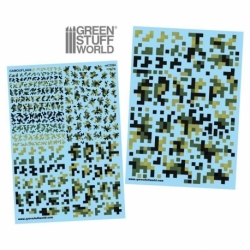 Water-slide decals - Digital Forest Camouflage