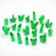 Cristales de Resina Verde - Grandes