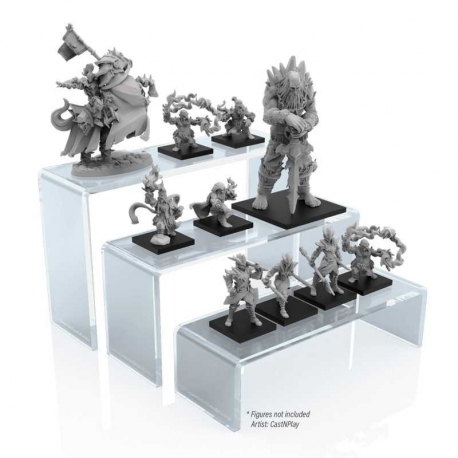 Acrylic display stands for miniatures