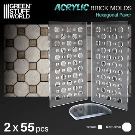 Acrylic Molds - Octagonal Cobblestone