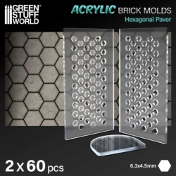 Acrylic Molds - Hexagonal Cobblestone