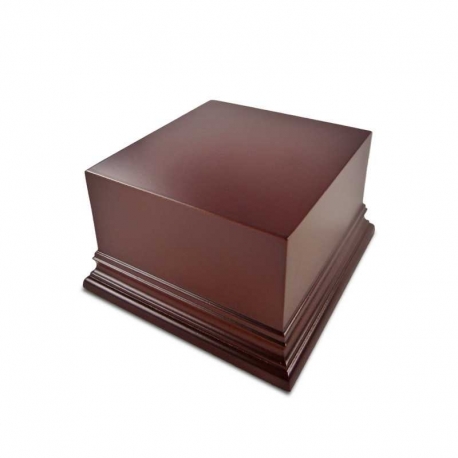 Square wooden base 8x8 cm - Hazelnut
