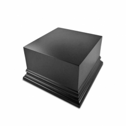 Square wooden base 8x8 cm Black