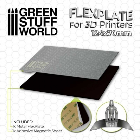 Flexible printing plates for 3D printers - 124x70mm