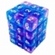 36x Dice D6 12mm - Light Blue - Purple