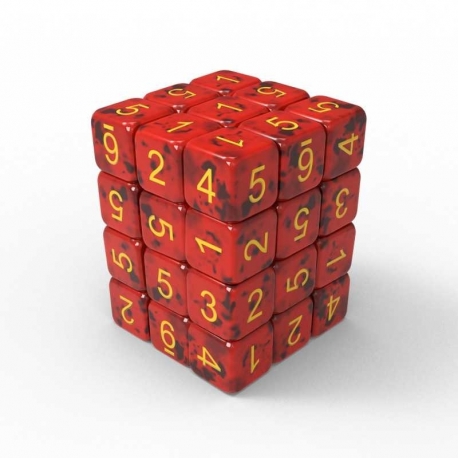 36x D6 12mm Dice - Dark Red