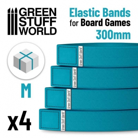 Elastic bands for board games 300mm - Pack of 4