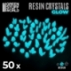 Glow Turquoise Blue Resin Crystals - Medium