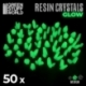 GLOW GREEN Resin Crystals - Medium