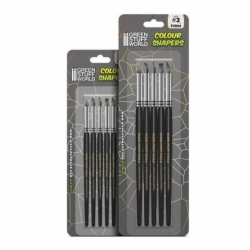 Silicone Brushes - Combo Size 0 and 2 - FIRM BLACK