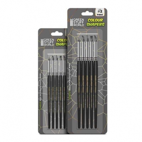 Silicone Brushes - Combo Size 0 and 2 - FIRM BLACK