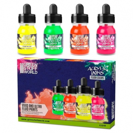 Acrylic Ink Set - Fluorescent (x4)