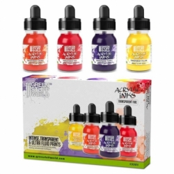 Acrylic Ink Set - Transparent Fire (x4)