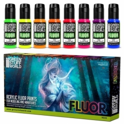 Set of 8 Fluorescent Paints