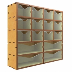 Cajonera vertical madera DM (16 cajones)