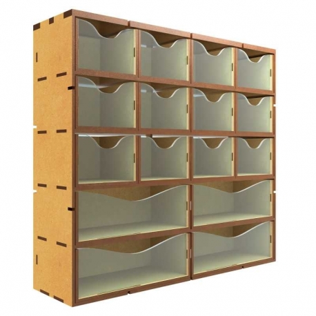 Cajonera vertical madera DM (16 cajones)