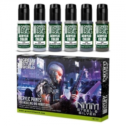 Set Pintura - MNM Plata y Acero de Green Stuff World