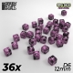 36x Dice D6 12mm - Pink Marble