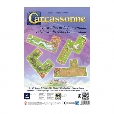 Carcassonne: Wonders of the World 3 expansion from Devir (Spanish)